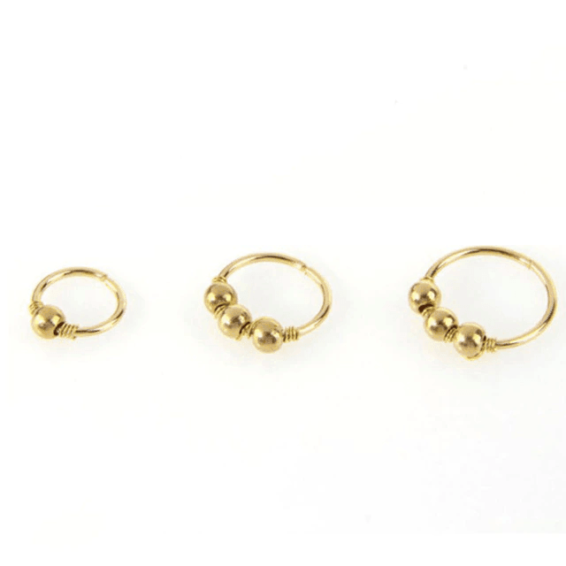 Nose Earrings Piercing Hoop Body Jewelry Body Jewelry buyworldonline Store Golden 8mm