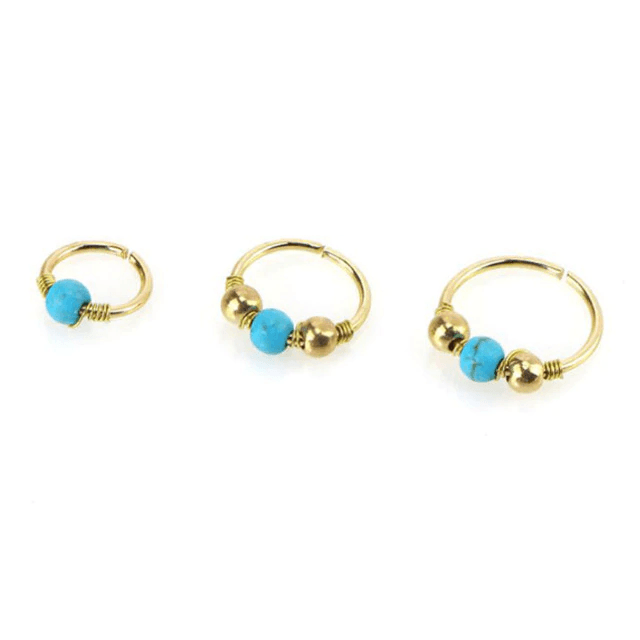 Nose Earrings Piercing Hoop Body Jewelry Body Jewelry buyworldonline Store Golden S 6mm