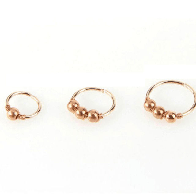 Nose Earrings Piercing Hoop Body Jewelry Body Jewelry buyworldonline Store Rose Golden 10mm
