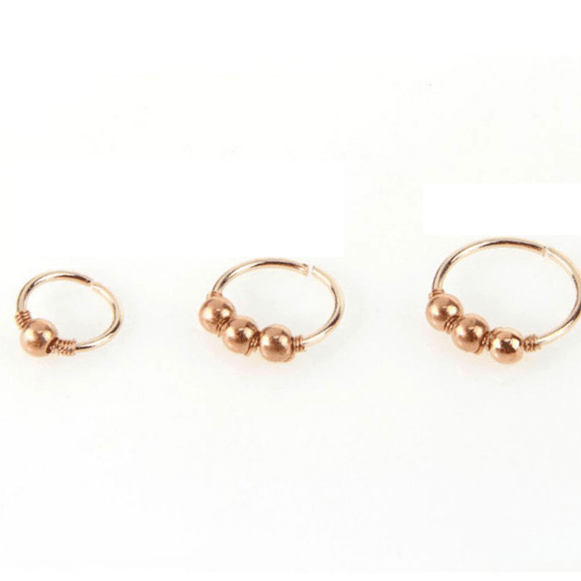 Nose Earrings Piercing Hoop Body Jewelry Body Jewelry buyworldonline Store Rose Golden 6mm