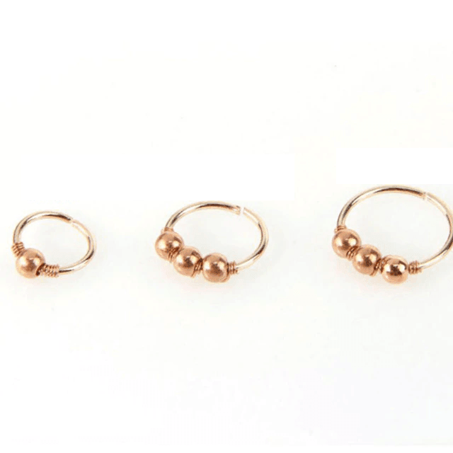 Nose Earrings Piercing Hoop Body Jewelry Body Jewelry buyworldonline Store Rose Golden 8mm