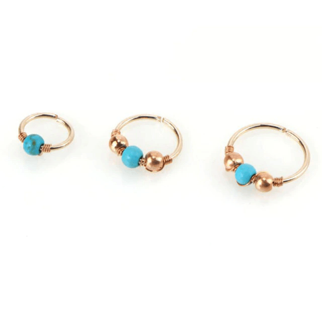 Nose Earrings Piercing Hoop Body Jewelry Body Jewelry buyworldonline Store Rose Golden S 10mm