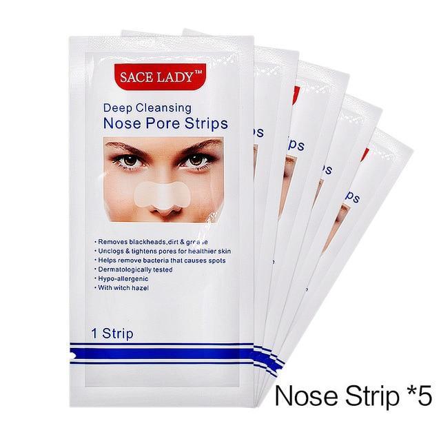 Nose Mask Shill for Acne Black Head Treatments & Masks SACE LADY Official Store 02 Nose Strip x5