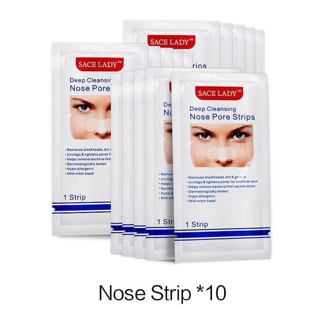 Nose Mask Shill for Acne Black Head Treatments & Masks SACE LADY Official Store 03 Nose Strip x10