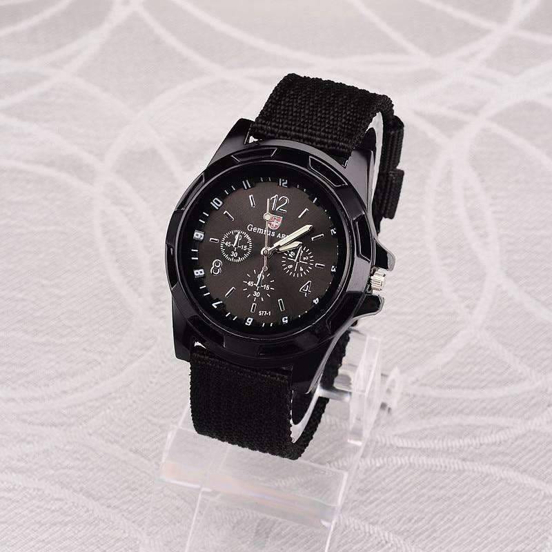 Nylon Band Anti Shock Military Casual Quartz Watch For Men Quartz Watches GiftWatch Store Black