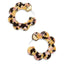 Oval Tortoiseshell Dangle Earrings Drop Earrings onekiss Official Store 10405