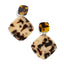Oval Tortoiseshell Dangle Earrings Drop Earrings onekiss Official Store 10420