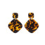 Oval Tortoiseshell Dangle Earrings Drop Earrings onekiss Official Store 104201