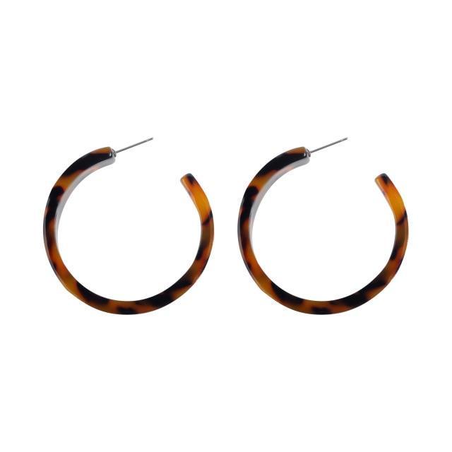Oval Tortoiseshell Dangle Earrings Drop Earrings onekiss Official Store 10564