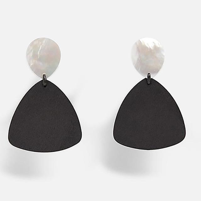 Oval Tortoiseshell Dangle Earrings Drop Earrings onekiss Official Store 10796