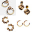 Oval Tortoiseshell Dangle Earrings Drop Earrings onekiss Official Store