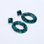 Oval Tortoiseshell Dangle Earrings Drop Earrings onekiss Official Store Green