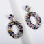 Oval Tortoiseshell Dangle Earrings Drop Earrings onekiss Official Store Leopard Beige