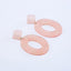 Oval Tortoiseshell Dangle Earrings Drop Earrings onekiss Official Store Pink