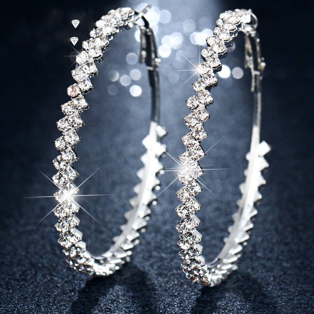 Oversize Hoop Circle Earrings Hoop Earrings 17KM Official Store 42mm