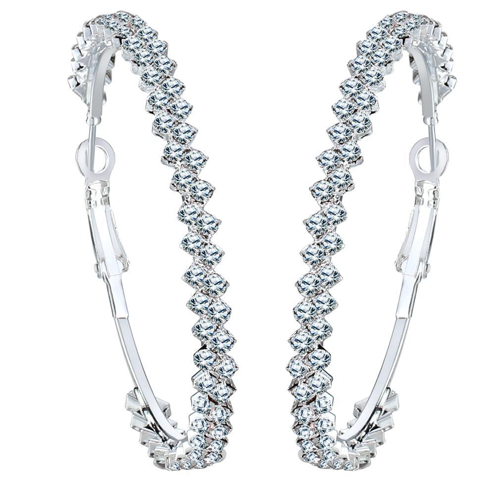 Oversize Hoop Circle Earrings Hoop Earrings 17KM Official Store 52mm