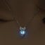 Owl Luminous Pendant Necklace Chain Necklaces YAKAMOZ Drop Ship Store Blue
