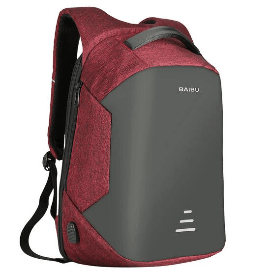 Oxford Waterproof Notebook Travel Backpack Backpacks BAIBU Global Store Red