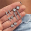 Personality Party Stud Earrings Set Stud Earrings KISSWIFE Official Store Silver111
