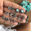 Personality Party Stud Earrings Set Stud Earrings KISSWIFE Official Store Silver114