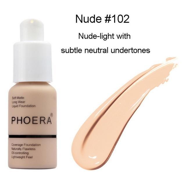 PHOERA Full Coverage Liquid Foundation Face Foundation Dropshipping Save Money Makeup Store 2