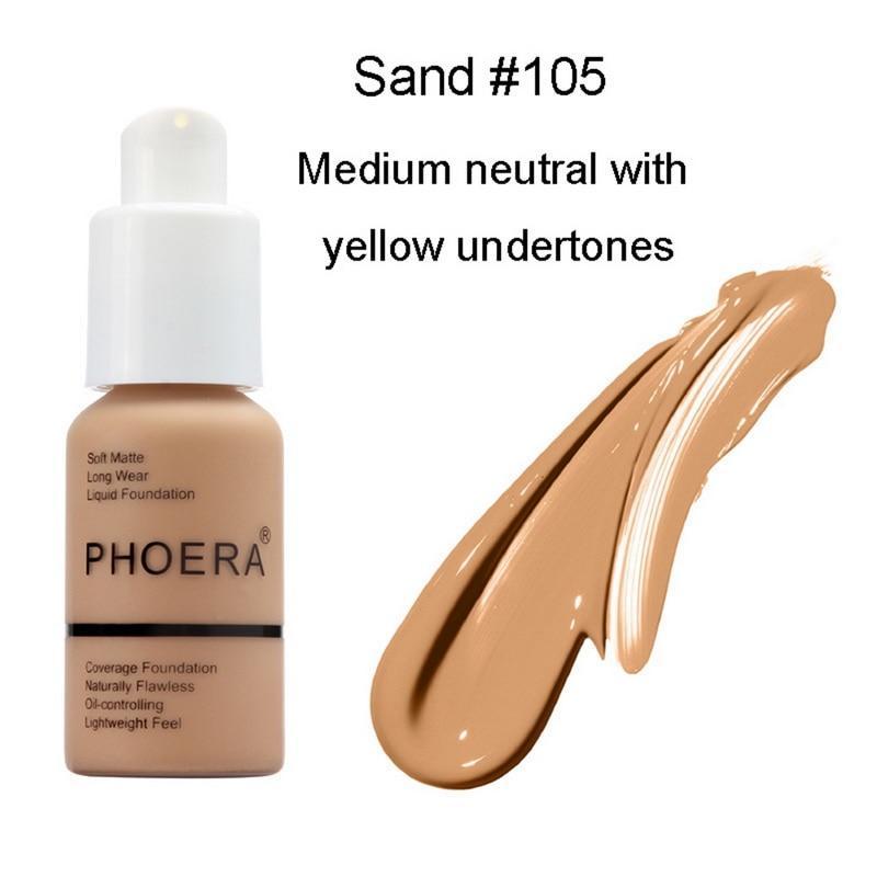 PHOERA Full Coverage Liquid Foundation Face Foundation Dropshipping Save Money Makeup Store