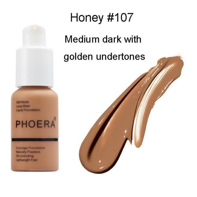 PHOERA Full Coverage Liquid Foundation Face Foundation Dropshipping Save Money Makeup Store 7