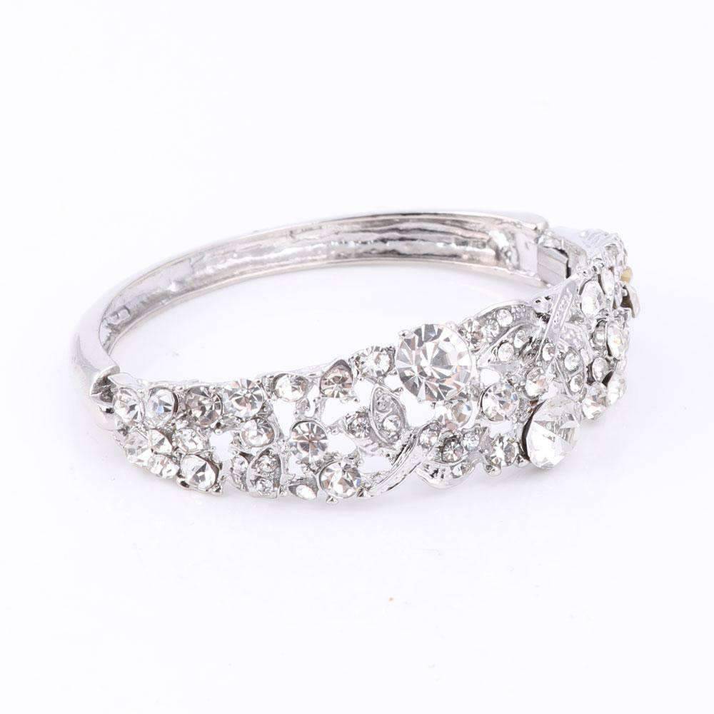 Plant Pattern Crystal Bridal Jewelry Sets For Women Bridal Jewelry Sets Carol Jewelry