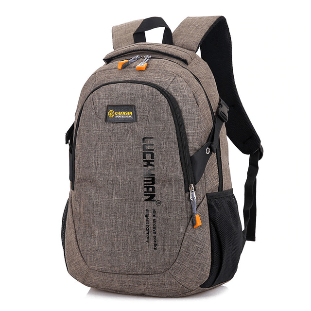 Polyester Laptop College Backpack for Men Backpacks TAIKKSS MEN BACKPACK Store Brown