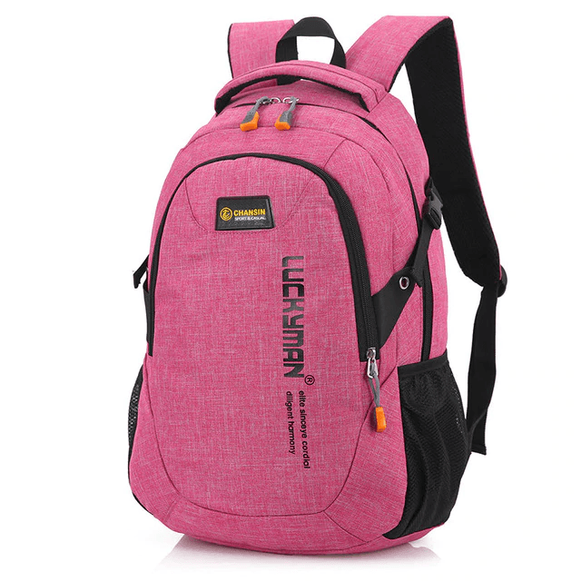 Polyester Laptop College Backpack for Men Backpacks TAIKKSS MEN BACKPACK Store Pink