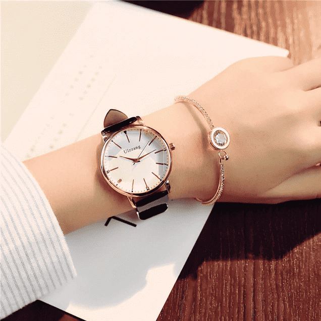 Polygonal Dial Leather Waterproof Bracelet Watch For Women Women's Watches WILLIAN TELL store Black