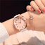Polygonal Dial Leather Waterproof Bracelet Watch For Women Women's Watches WILLIAN TELL store pink glass white