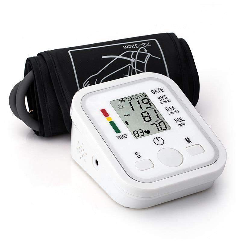 Portable Digital Upper Arm Blood Pressure Monitor Tonometer Blood Pressure careare Store WHITE