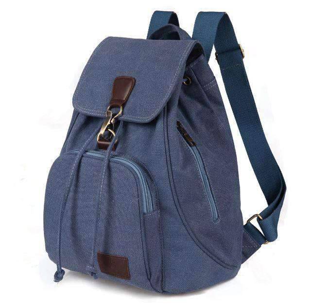 Preppy Style School Bag Canvas Style Backpacks for Women Backpacks CHUWANGLIN Official Store Blue