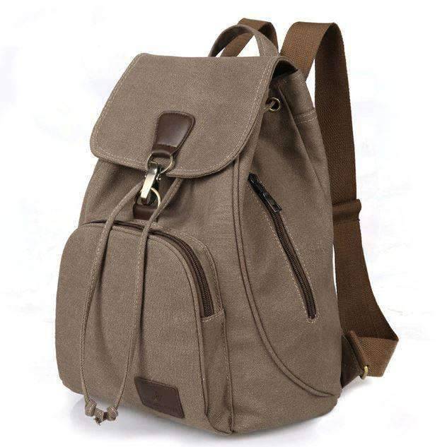 Preppy Style School Bag Canvas Style Backpacks for Women Backpacks CHUWANGLIN Official Store coffee