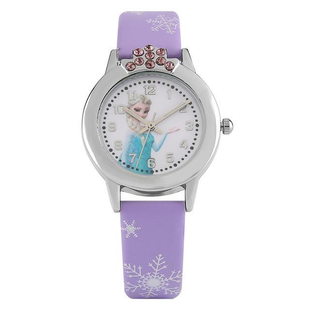 Princess Ann Cartoon Girls Watches Children's Watches Timing Store Purple