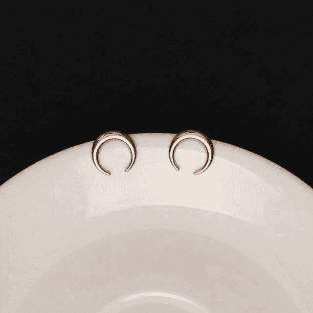 Punk Style Rounded Stud Earrings For Women With Push Back Stud Earrings H:HYDE SRjewelry Store
