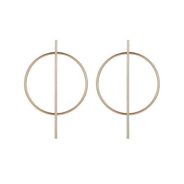 Punk Style Rounded Stud Earrings For Women With Push Back Stud Earrings H:HYDE SRjewelry Store M23248