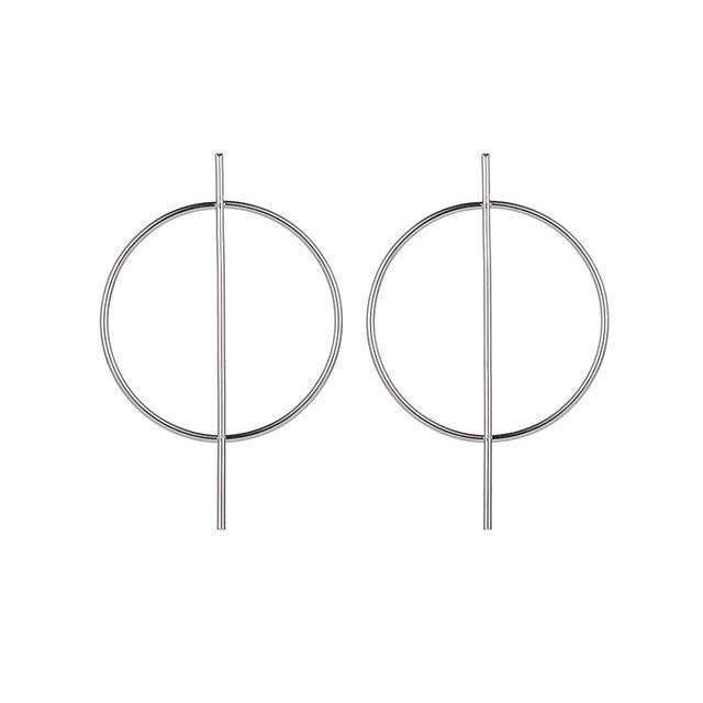 Punk Style Rounded Stud Earrings For Women With Push Back Stud Earrings H:HYDE SRjewelry Store M23249