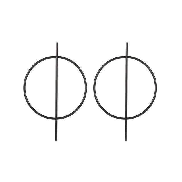Punk Style Rounded Stud Earrings For Women With Push Back Stud Earrings H:HYDE SRjewelry Store M23250