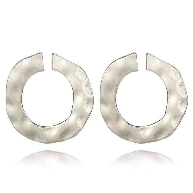 Punk Style Rounded Stud Earrings For Women With Push Back Stud Earrings H:HYDE SRjewelry Store M23474