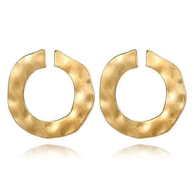 Punk Style Rounded Stud Earrings For Women With Push Back Stud Earrings H:HYDE SRjewelry Store M23475