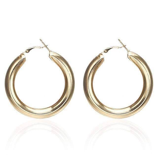 Punk Style Rounded Stud Earrings For Women With Push Back Stud Earrings H:HYDE SRjewelry Store M28159