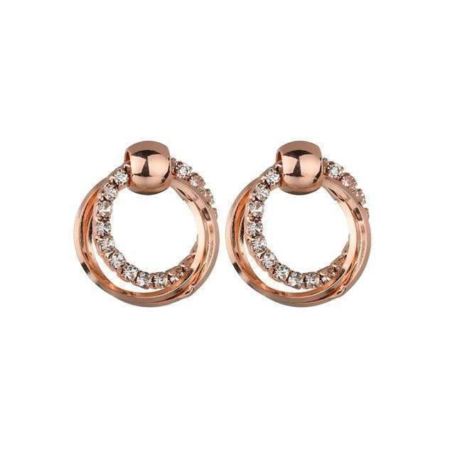 Punk Style Rounded Stud Earrings For Women With Push Back Stud Earrings H:HYDE SRjewelry Store M29517