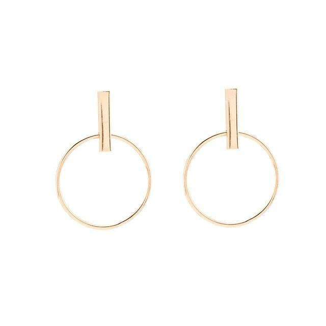 Punk Style Rounded Stud Earrings For Women With Push Back Stud Earrings H:HYDE SRjewelry Store R059