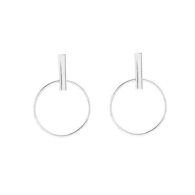 Punk Style Rounded Stud Earrings For Women With Push Back Stud Earrings H:HYDE SRjewelry Store R251