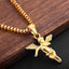 Pure Gold Color Angel Necklace for Men Pendant Necklaces subeads Store