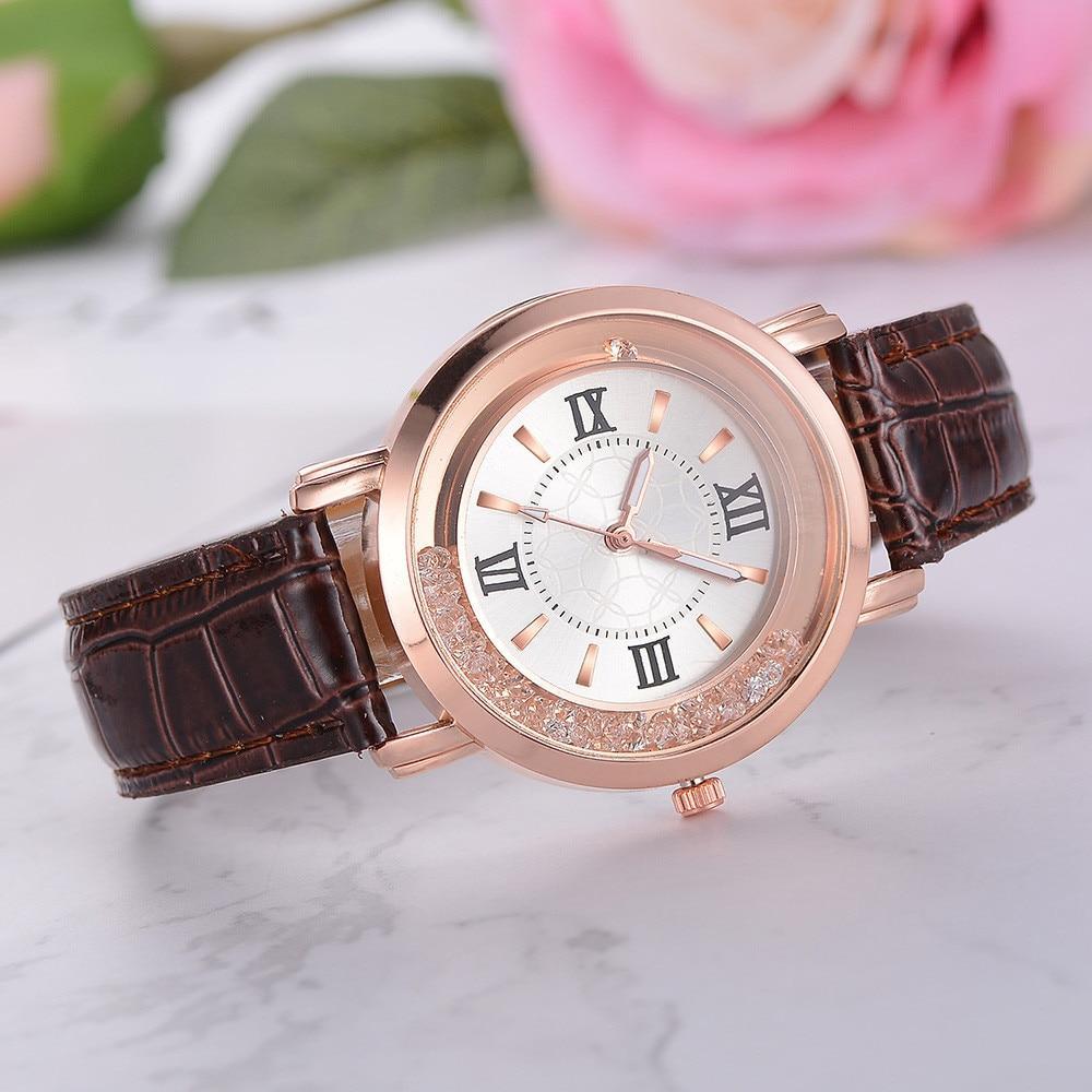 Quartz Rhinestone Leather Bracelet watch Women's Watches Scarecrow Store