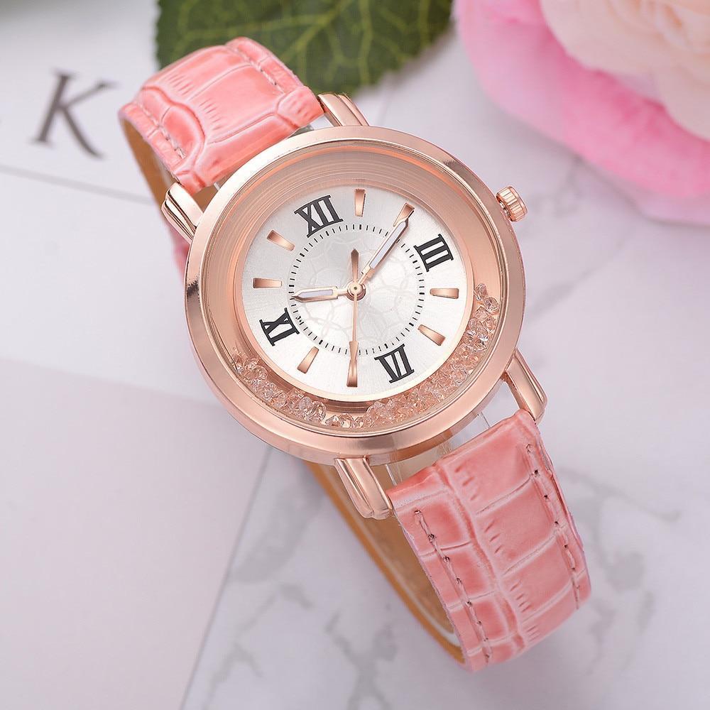 Quartz Rhinestone Leather Bracelet watch Women's Watches Scarecrow Store