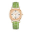 Quartz Rhinestone Leather Bracelet watch Women's Watches Scarecrow Store Green